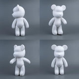 Diy (Blank Mold, 9 Inch) Fluid Bear + Bear Keychain, Figure Painting For Creative Graffiti Art