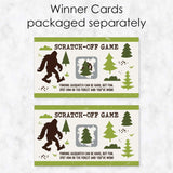 Big Dot of Happiness Sasquatch Crossing - Bigfoot Party or Birthday Party Game Scratch Off Cards - 22 Count
