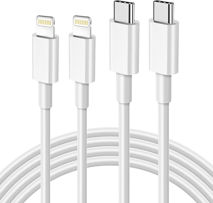2 Pack Apple MFi Certified USB C to Lightning Cable 6FT Fast Charging Cord for iPhone 14 13 12 11 XS XR X 8