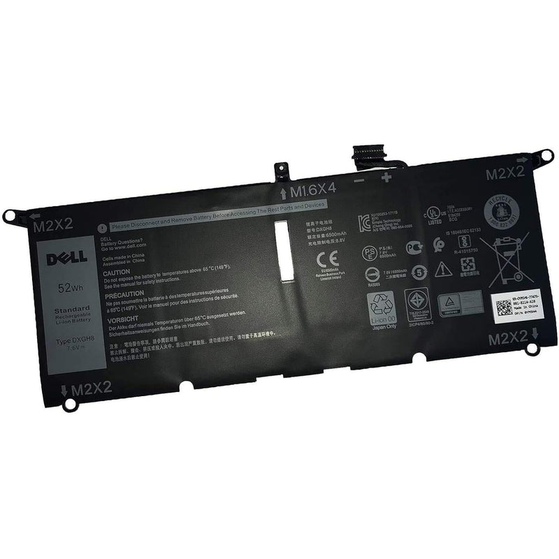 Dell Dxgh8 Battery Replaceable For Dell Xps 13 7390 9370 9380 Inspiron 13 5390