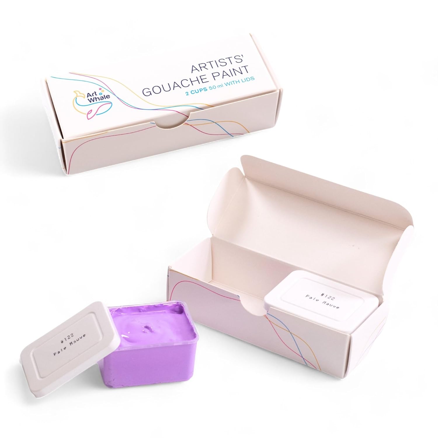 Gouache Pale Mauve Refills (50Ml/1.7Oz)|Intense Pigments, Easy Color Refill (2 Pcs.)