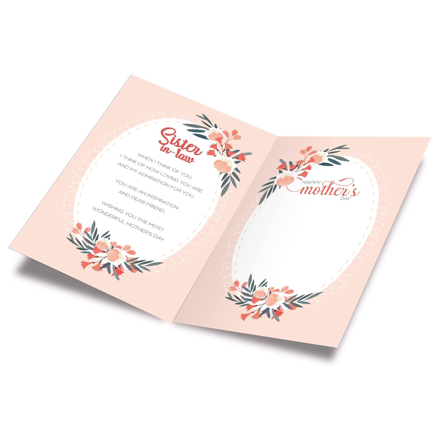 Sister In Law Mother'S Day Card, Made In America, Eco-Friendly, Thick Card Stock With Premium Envelope 5In X 7.75In, Packaged In Protective Mailer