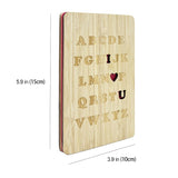 I Love You Letter Wooden Card,Funny Alphabet Love Card For Him Her,Anniversary,Birthday