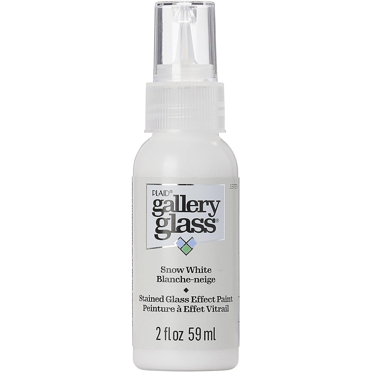 Gallery Glass Stained Glass Paint, Snow White 2 fl oz Brilliant Smooth Finish Paint, Perfect For Easy To Apply DIY Arts And Crafts, 19729