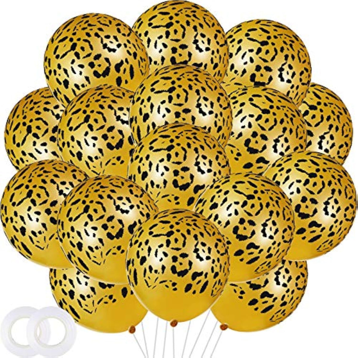 60-Pc Leopard & Cheetah Print Balloons Safari Jungle Party Decor