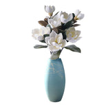 3Pcs Artificial Magnolia Flowers - 29.5" Long White Magnolia Stem Flower, Faux Wedding Flower Bouquet Vase Floral Arrangement For Table Centerpiece Wedding Holidays Party Home Decor