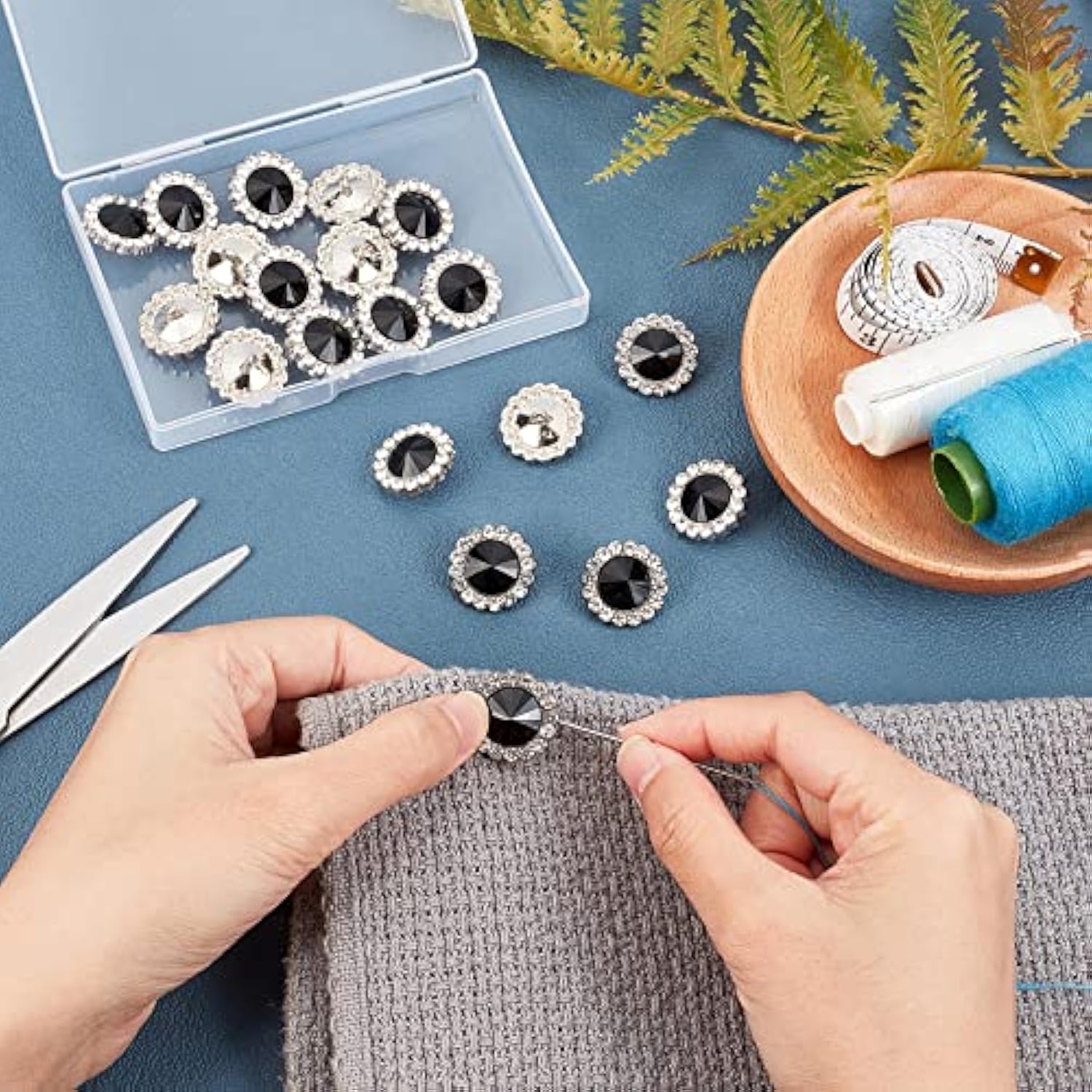 20 Pcs Shank Buttons, 20 Mm Alloy Rhinestone Buttons For Sewing, Vinta
