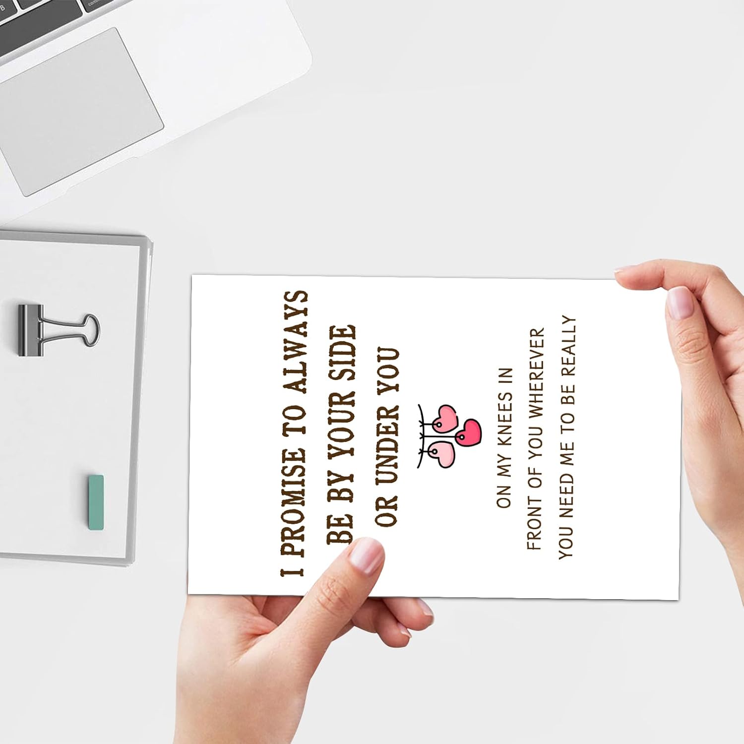 Funny Anniversary Cards, Rude Memorial Cards For Husband Wife, Wicked Confession Card For Boyfriend Girlfriend, Valentine'S Day Card For Fiancé Fiancee-I Promise To Be Always By Your Side Or Under You