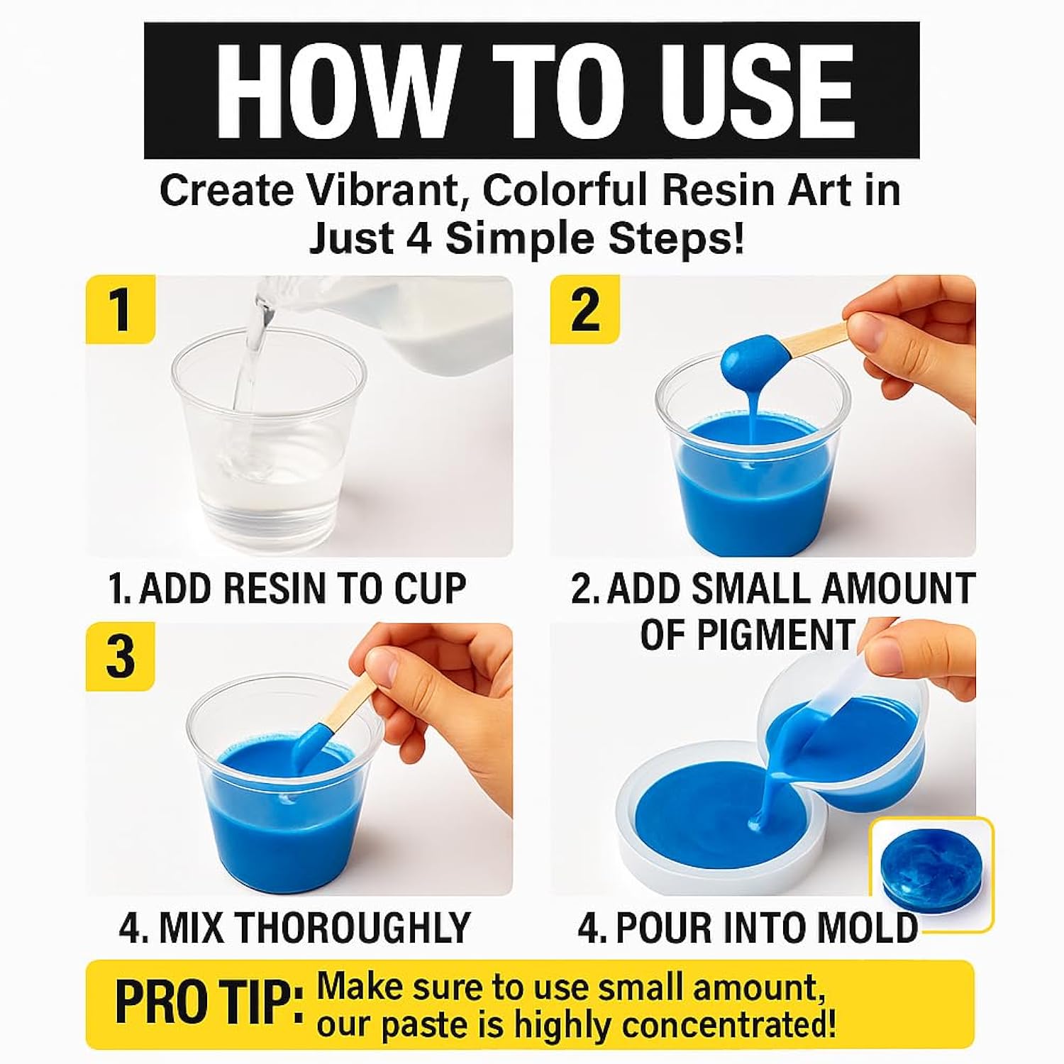 Opaque Epoxy Resin Pigment Paste – 10 Colors, 20G Each, Highly Concentrated Resin Colorant For Epoxy Resin, Casting, Deep Pour & Resin Art