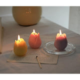 Tulip Flower Shaped Scented Candle,2 Pack Handmade Aroma Soy Wax Decorative Candle For Table Photo Prop Birthday Gift,Prefect For Meditation Stress Relief Mood Boosting Bath Yoga (Pink+Yellow)