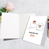 Cute Ghost Anniversary Card For Husband Wife, You Are My Boo Halloween Card For Him Her, Funny Valentines Day Card For Boyfriend Girlfriend