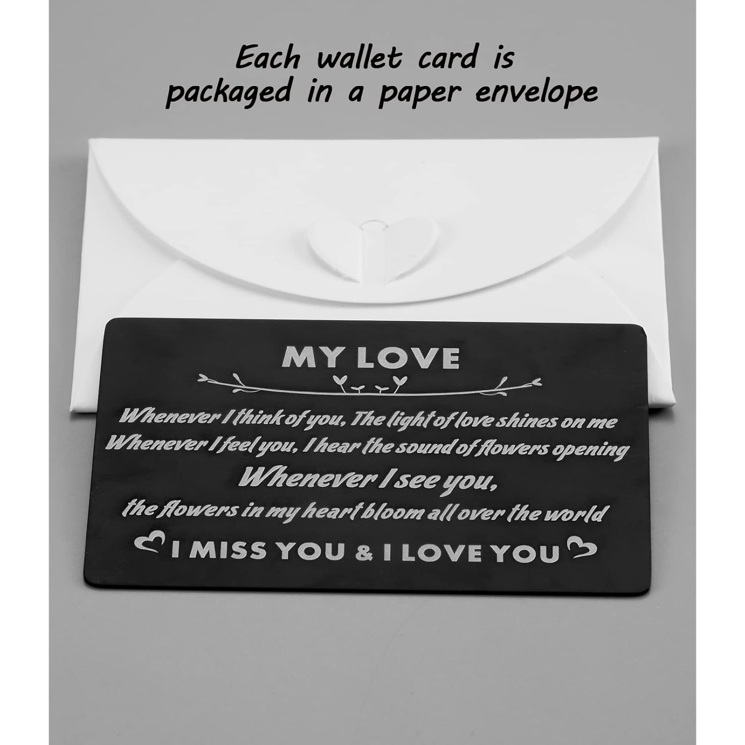 To My Love Wallet Card Gifts, I Miss You & I Love You, Whenever I Think Of You Birthday Gift, Valentine'S Day Cards Gift For Her Him, Wedding Christmas Presents?My Love?