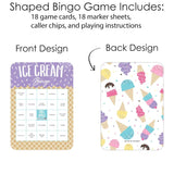 Big Dot of Happiness Scoop Up the Fun - Ice Cream - Bingo Cards and Markers - Sprinkles Party Bingo Game - Set of 18