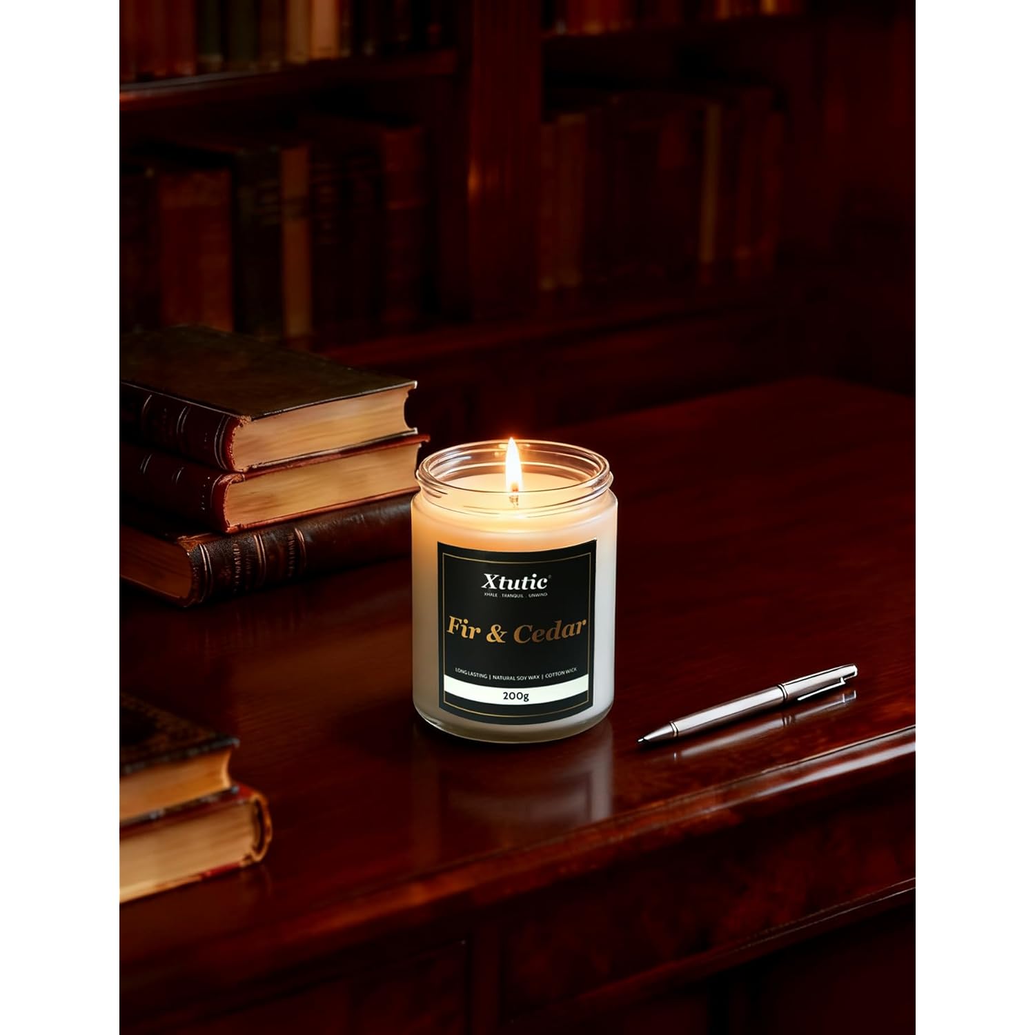 Scented Soy Candles, 7Oz In White Frosted Jar - 50-Hour Burn Time, Aromatherapy Candle For Home Decor, Cozy Gifts For Any Occasion,Ideal Gifts For Women(Fir Cedar)