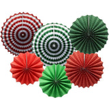 Christmas Party Decorations Kit - Set Includes Merry Christmas Banner Paper Fans Honeycomb Balls Xmas Photo Booth Props Confetti Balloons Red Green Latex Balloons String For Indoors Office Home Decors