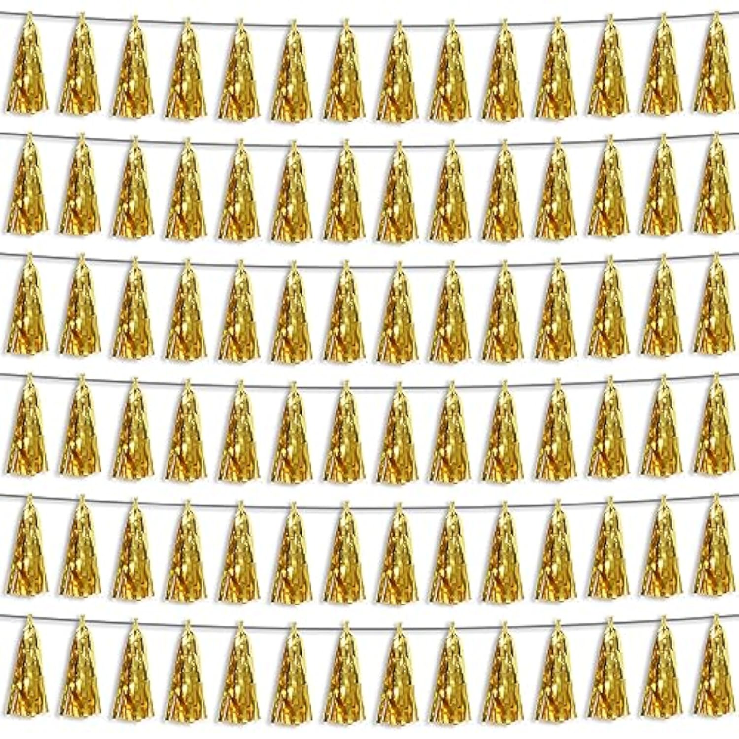 6pcs Gold Tassel Garland Party Decorations Parade Floats Wedding Birthday