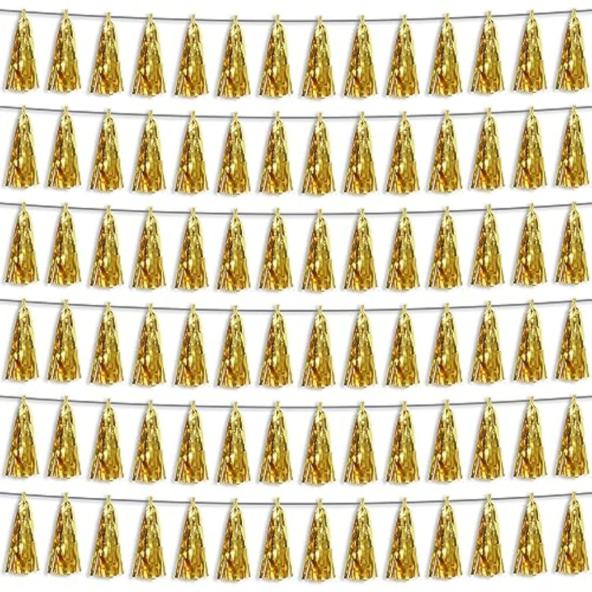 6pcs Gold Tassel Garland Party Decorations Parade Floats Wedding Birthday