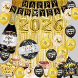 2026 Happy New Year Balloon Set Gold Foil Banner Party Decor
