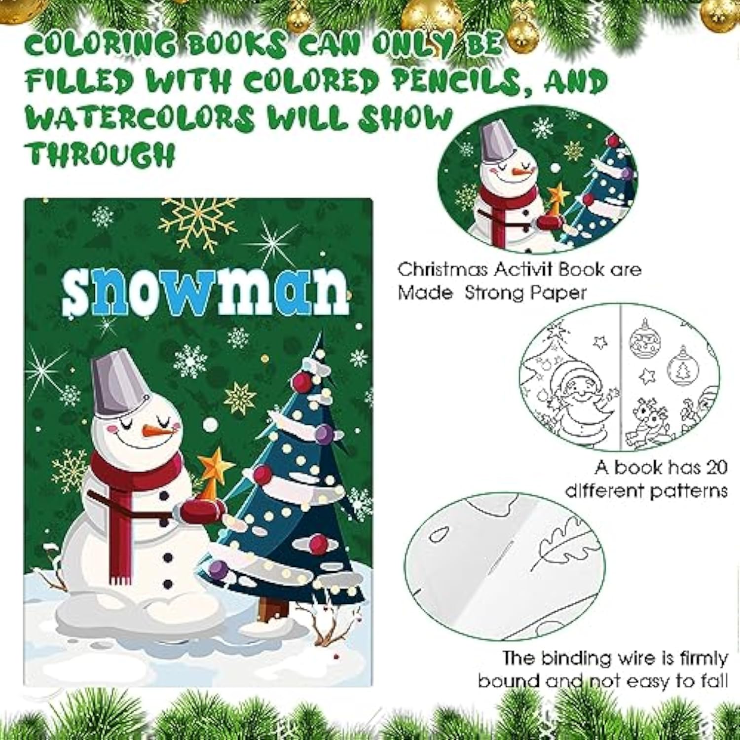 144 Pcs Merry Christmas Coloring Book Bulk For Kids Winter Activity Books Party Favors Drawing Book With Snowman Gingerbread Man Santa Claus Patterns Goodie Bag Filler And Holiday Gifts