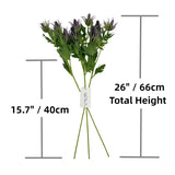 Artificial Flowers Artificial Thistle Spray Eryngo Fake Eryngium Foetidum Simulation Sea Holly For Wedding Bouquet Centerpiece Home Decor (Purple Gray, 3)