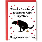 Naughty Valentines Day Card To Dog Mom Dad, Funny Puppy Valentine’S Day Gift Ideas, Happy Vday Greeting Card For Friends