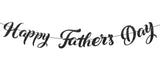 Black Glitter Happy Fathers Day Banner Black Glitter