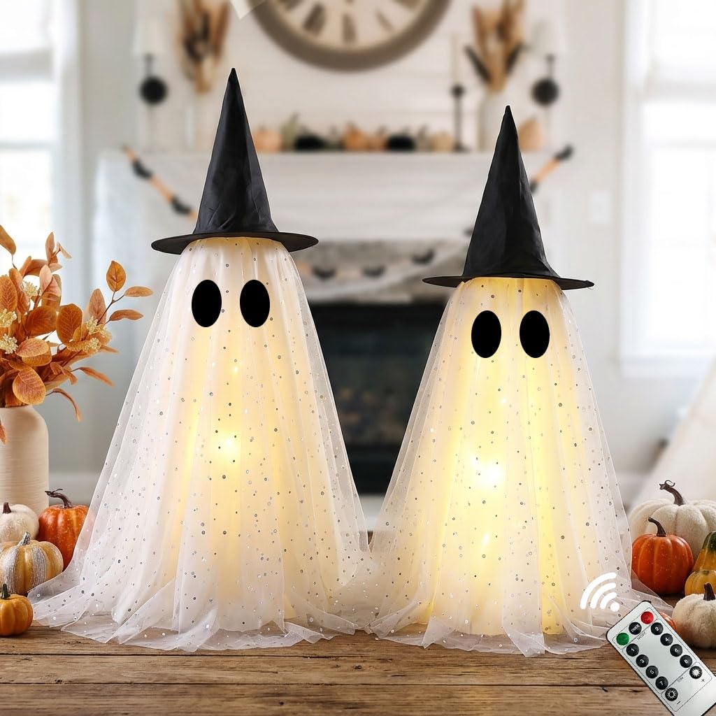 Halloween Ghost Decorations,Spooky Ghost Crafts for Halloween Decor Indoor