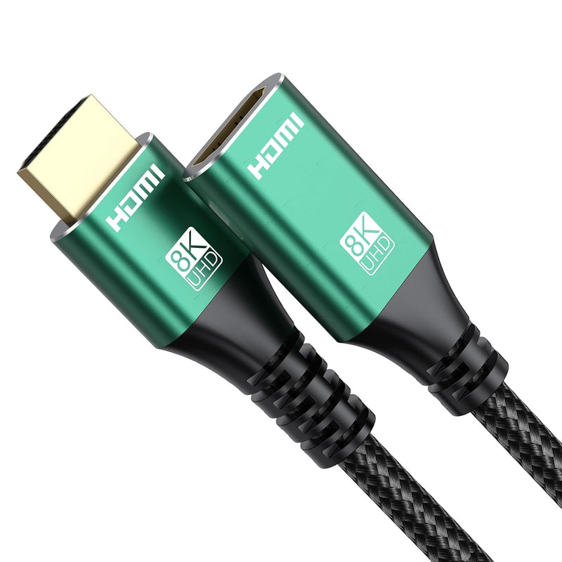 Hdmi Extension Cable 6.6Ft, 8K Hdmi 2.1 Extender Cable Male To Female Hdmi Cab