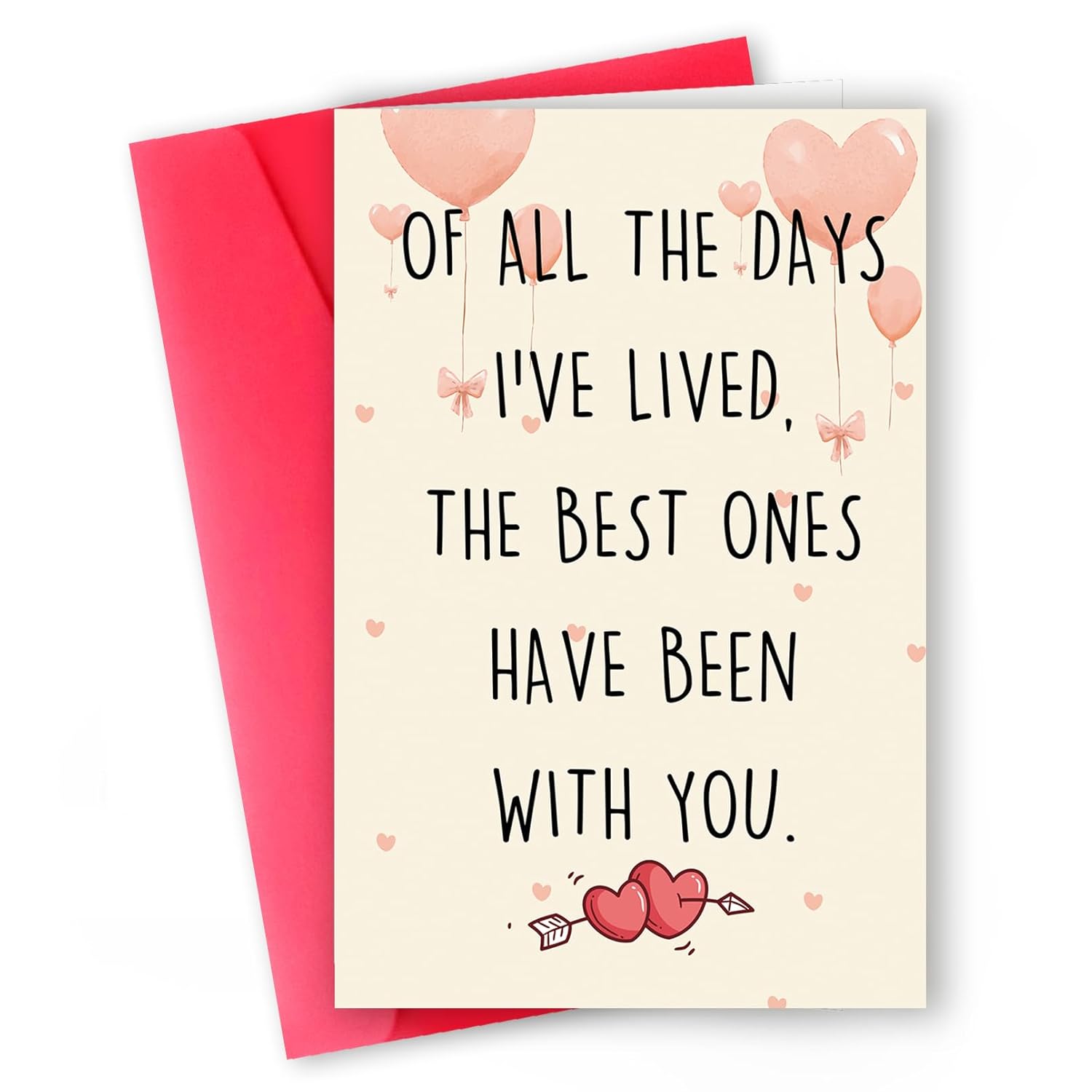 Romantic Valentines Day Card, Sweet Love Greeting Card, Thoughtful Gift For Him, Her, Boyfriend, Girlfriend, Husband, Wife, Anniversary Or Birthday Romantic Gift Idea