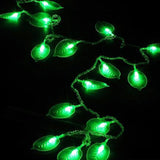 Plug In Green Leaf String Lights, 33Ft 100 Led Leaf String Lights 8 Modes Fairy Lights For Christmas Bedroom And Decorat