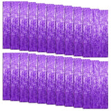20 Pack Foil Curtain Backdrop Purple Metallic Tinsel Foil Fringe Curtains Photo Booth Props For Birthday Wedding Engagement Baby Shower Bachelorette Christmas Holiday Celebration Party Decorations