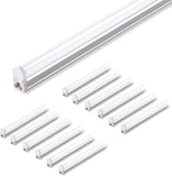 12 Pack 4FT LED T5 Shop Lights 20W 2200LM 6500K Ceiling Under Cabinet Utility Lights with Switch