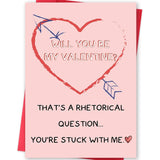 Funny Valentines Day Card For Wife Husband, Romantic Valentine'S Day Gift For Him Her, Unique Question Valentines Card, Will You Be My Valentine