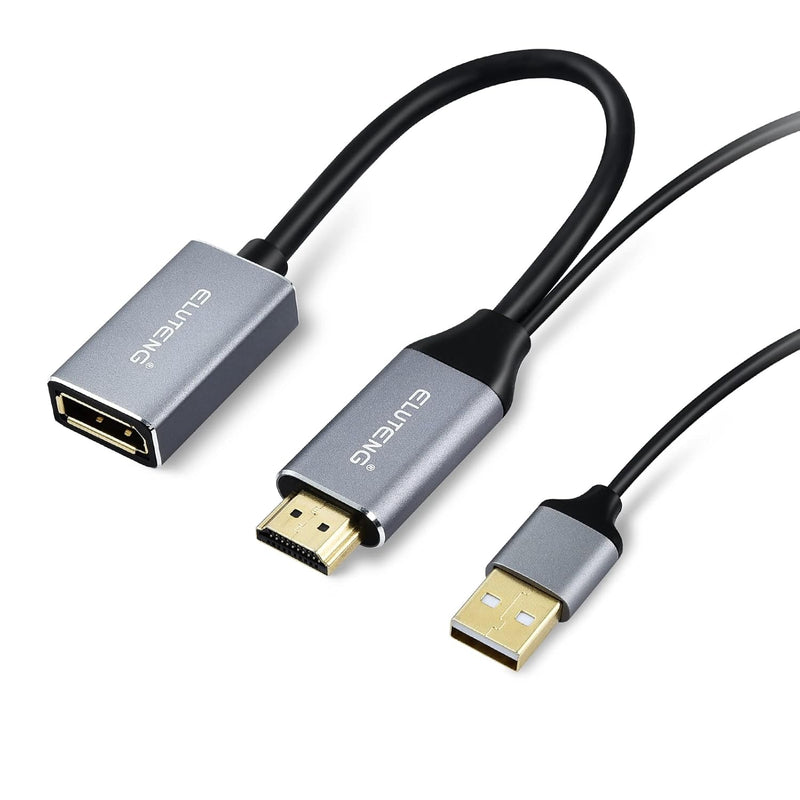 Hdmi To Displayport Adapter 4K@60Hz With Usb Power Hdmi Male To Dp Female Conv