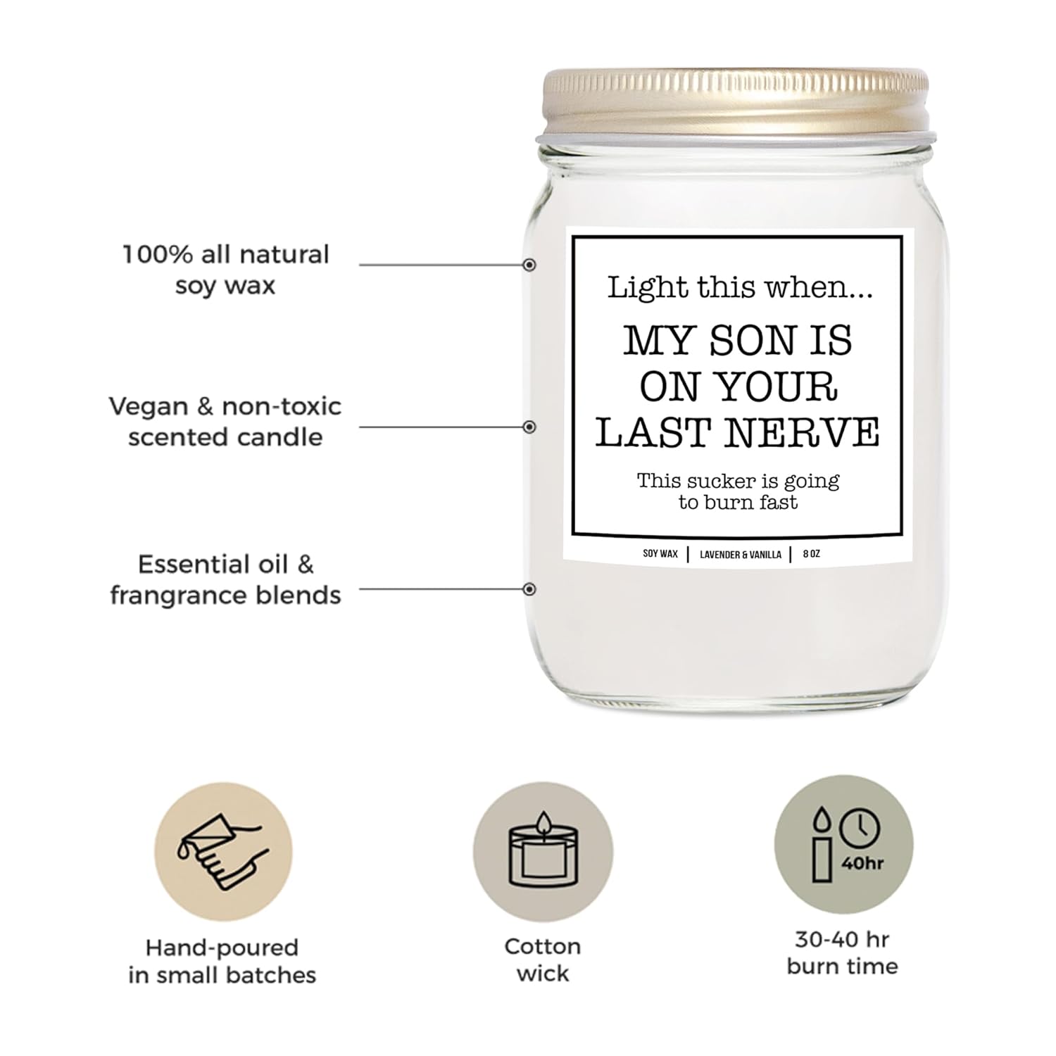You Nique Designs Daughter In Law Candle 9Oz - Daughter In Law Gifts From Mother In Law - Funny Daughter In Law Candle For Mothers Day & Birthday Gifts For Daughter-In-Law (Lavender & Vanilla)