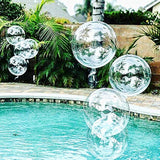 50-Pack 20-Inch Bobo Balloons Transparent Helium Bubble for LED Decorations