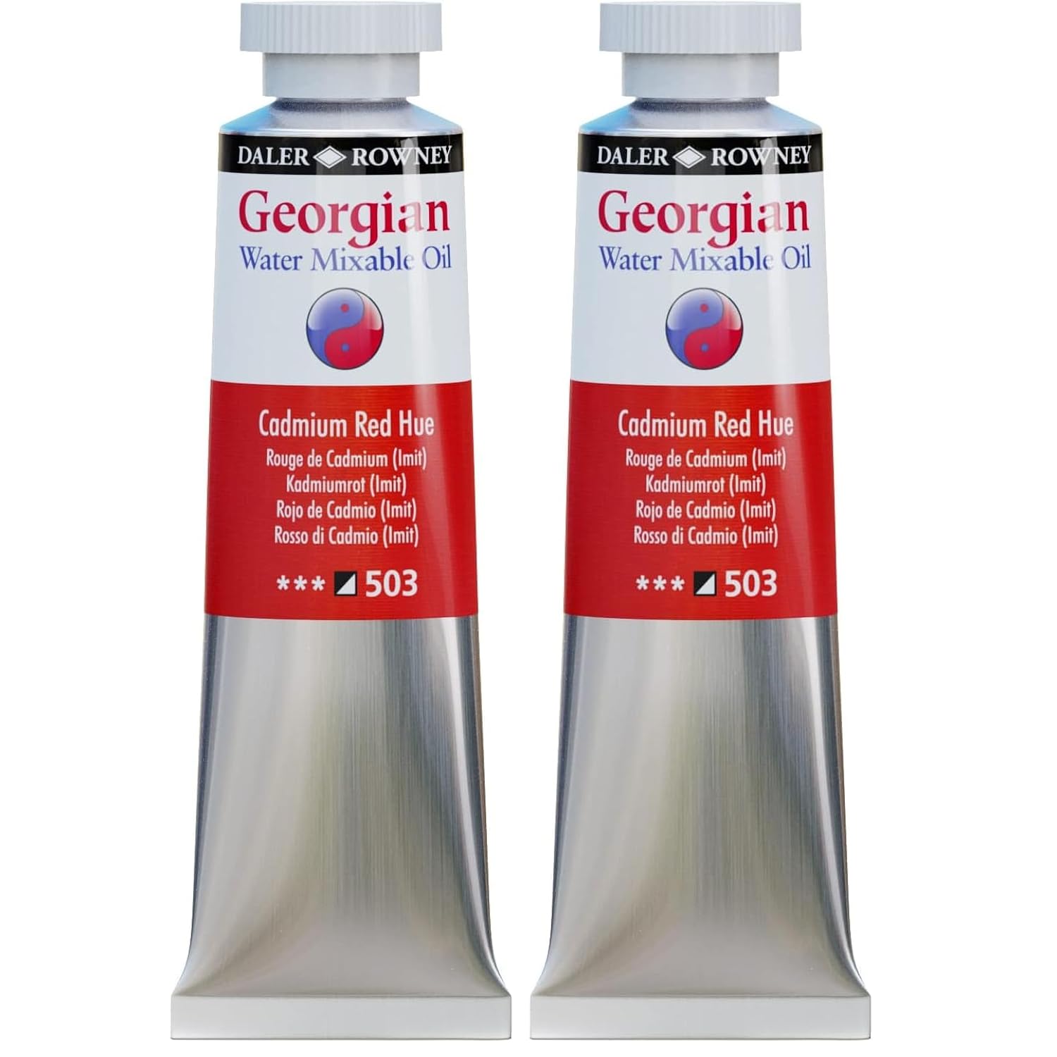 Georgian Water Mixable Oil Paint Cadmium Red Hue 37Ml Tube - Art Paints For Canvas Paper And More - Oil Painting Supplies For Artists And Students - Artist Oil Paint For Any Skill Set