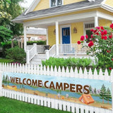 Welcome Campers Banner, Camping Theme Birthday & Baby Shower Party Backdrop