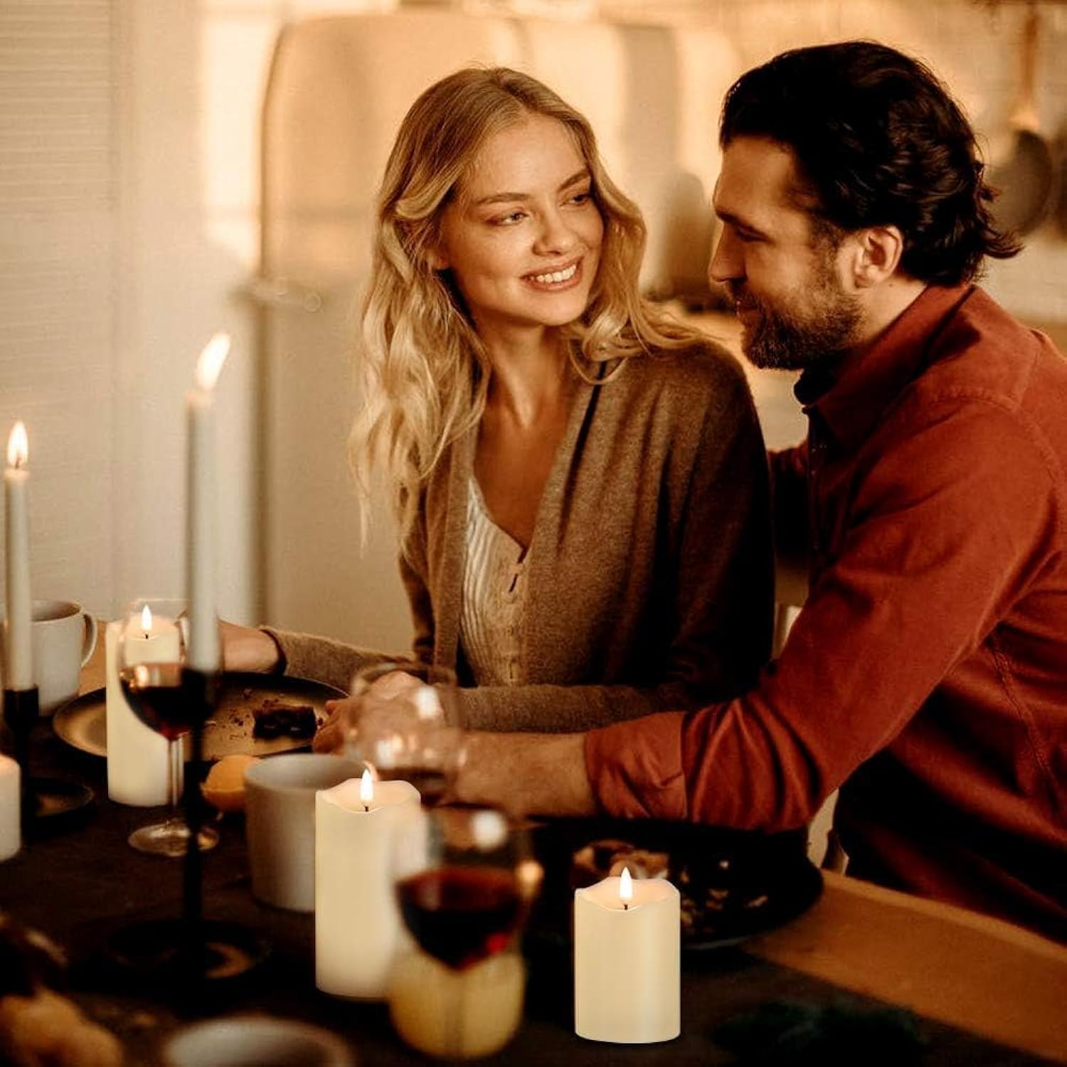 Flickering Flameless Candles, Realistic Led Candles With Remote And Timer, Set Of 3 Battery Operated Candles For Room Fall Home Decor Wedding Christmas Decorations