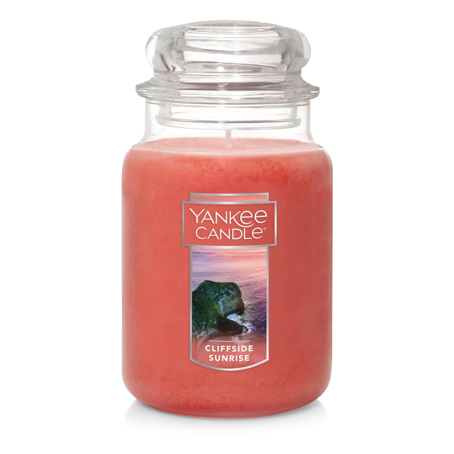 Yankee Candle Cliffside Sunrise Scented, Classic 22oz Large Jar Single Wick Candle, Over 110 Hours of Burn Time