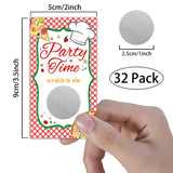 Pizza Party Scratch Off Game Cards?32 Pcs? Wedding Bridal Baby Shower Scratch Off Cards Activity For Christmas Thanksgiving Raffle Tickets Family Holiday Games Supplies For Kids Adults