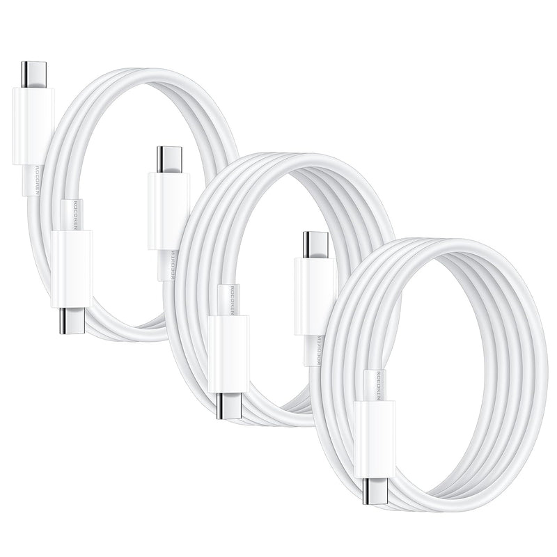60W Usb C To Usb C Cable, 3Pack [6.6Ft+6.6Ft+3.3Ft] Pd 3A Fast Charging Cable,
