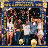 3 Pcs Customer Service Week Decorations Thank You Vet Tech Week Pastor Appreciation Party Banner Ma Pa Photo Backdrop We Appreciate You For Hard Work Party Supply(Classic)