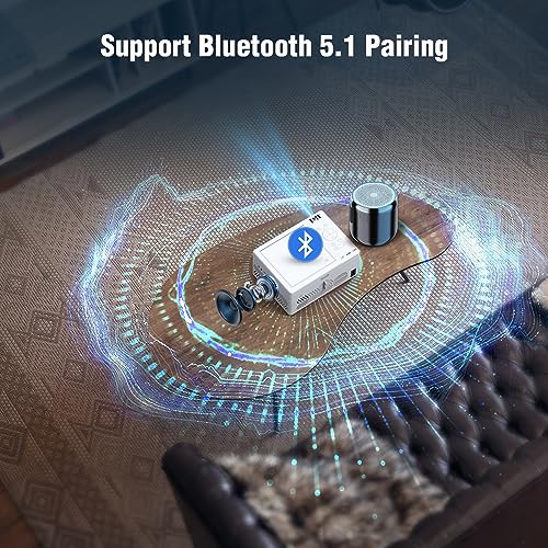 Bluetooth Projector With Dvd Player Built In, 1080P Mini Projector, Portable Dvd Projector For Outdoor Movies, Compatible With Smartphone/Pc/Tv Stick/Hdmi/Usb/Tf