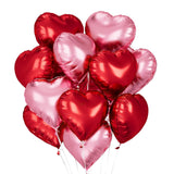 Pink Red Heart Balloons 12 Pcs Red Light Pink Heart Shaped Balloons 18 Inch Heart Foil Balloons Valentine Love Helium Balloon For Birthday Wedding Anniversary Engagement Party Decorations