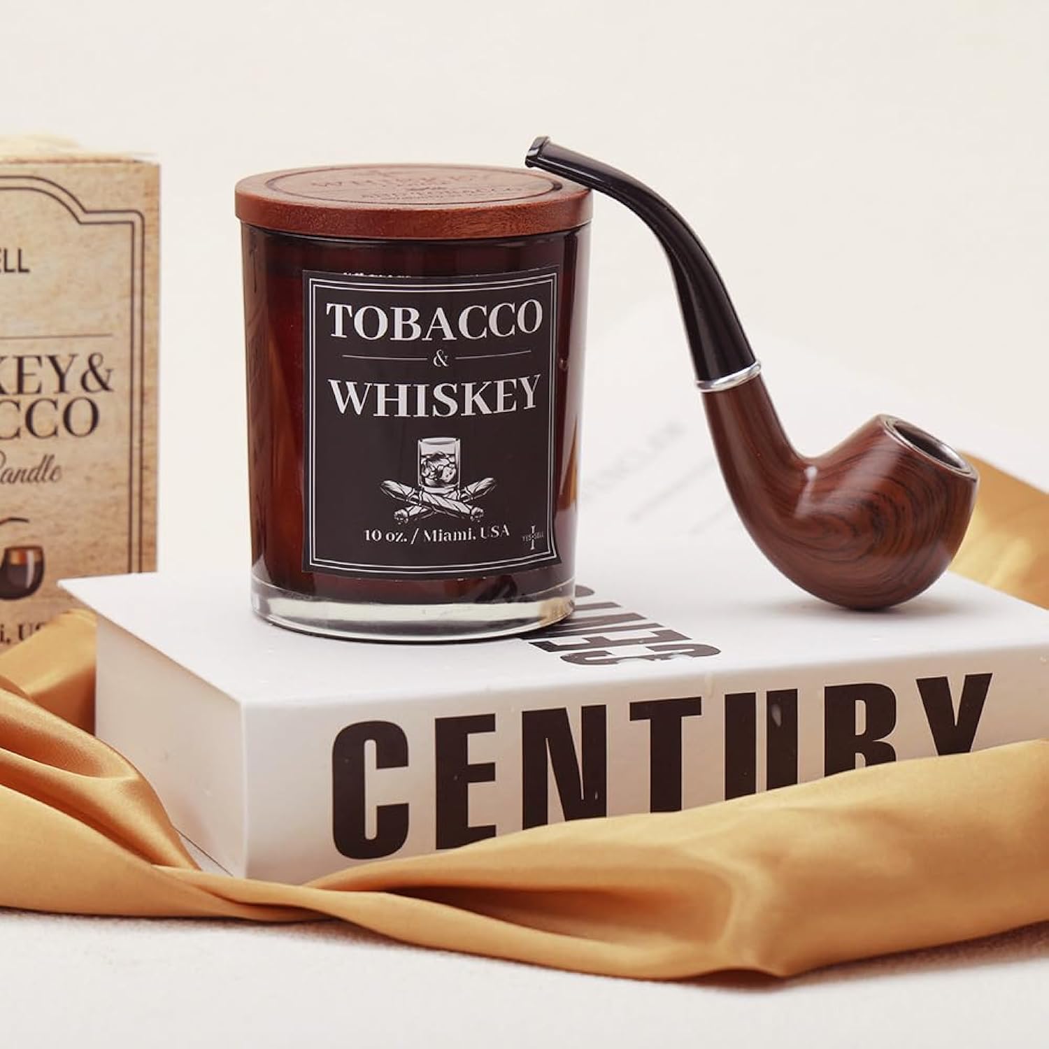 Whiskey Scented Candles For Women - Luxury Candle 100% Soy Wax - Women'S Gifts With Natural Soy Blend, Room Filling, No-Toxic, Gift Box And Includes Candle Snuffer, 10Oz 50 Hours Burn