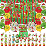208Pcs Christmas Party Decorations Balloon Rain Curtain Stickers, Holiday Decorations For Families, Schools And Offices, Christmas And New Year'S Birthday Party Decorations.