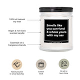 You Nique Designs 8Th Wedding Anniversary Candles For Husband & Wife 9Oz Candle, Bronze Year Surprise Gifts For Her & Him, 8Th Anniv Gifts - 8 Year Wedding Present Ideas (Mahogany Teakwood)