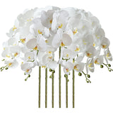 32" Artificial Phalaenopsis Flowers 6 Pcs Artificial Orchid Flowers Stem Plants For Home Décor (6Pcs)