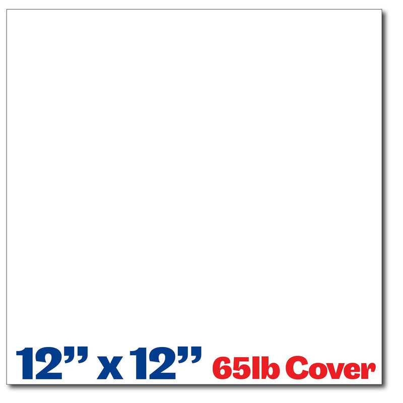 65Lb Card Stock - White Cardstock Scrapbook Paper 12X12 (20 Pack)